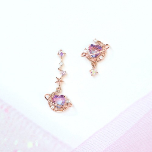 Interplanetary Love Earrings - Rose Gold