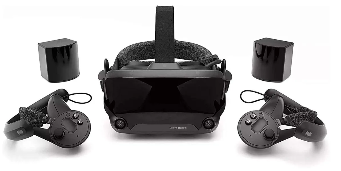 Valve Index Full VR Kit (2020 Model) (Includes Headset, Base Stations, & Controllers) - 