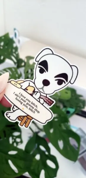 Animal Crossing K.K. Slider I Love You Bitch Sticker | Etsy