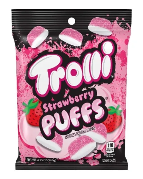 Trolli, Strawberry Puffs, Gummi Candy, 4.25 oz. Bag (Pack of 3)