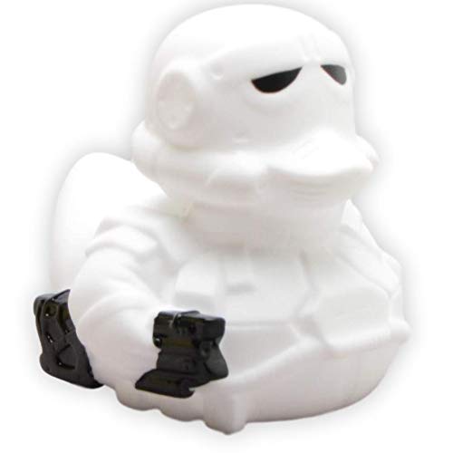 Star Popper Badeente I Quietscheentchen I L: 9 cm I inkl. Badeenten-Schlüsselanhänger im Set