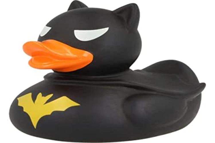 Lilalu Badeente Gummiente Schwimmente Sammeln Ente Halloween Superheld Krone: Art: Dark Duck- Ente