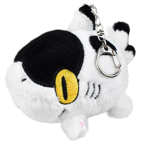 Sharkitty Plush Keychains, Cute Plush Keychains - White and Black