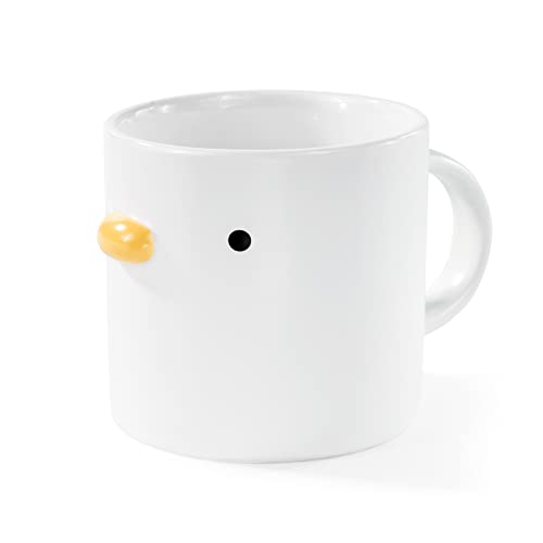 AOUNTRON Coffee Mug 14oz Handcrafted Ceramic Duck Shaped Cute mugs with Artisanal Glaze,Funny Mugs,Gift for Coffee Lovers and Collectors - 14oz
