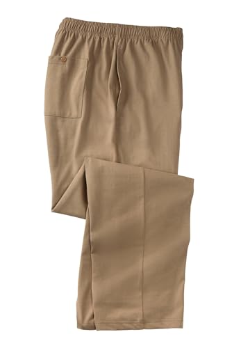 KingSize Men's Big & Tall Lightweight Jersey Open Bottom Sweatpants - 7X-Large Big - Heather Khaki Stone