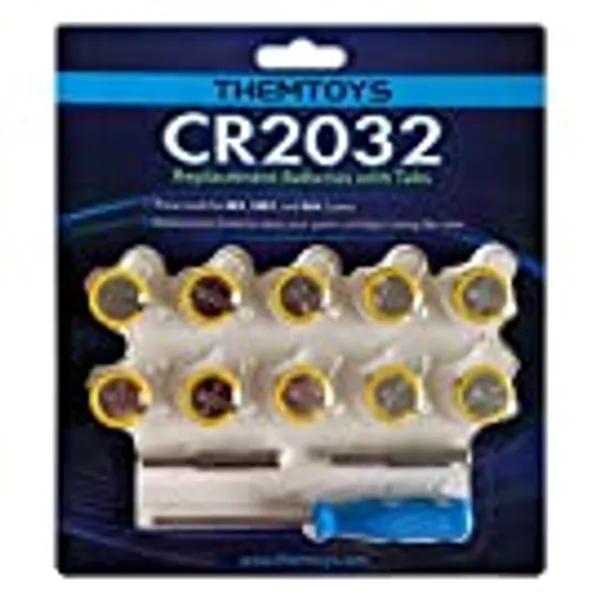 CR2032 Batteries 10 Pack, NES SNES N64 Battery CR2032 with Solder Tabs, 3V Battery CR2032 Battery, Batteries CR2032 3V Lithium Battery, Save Game Cartridge Replacement, 2032 Battery CR2032 Lithium 3V