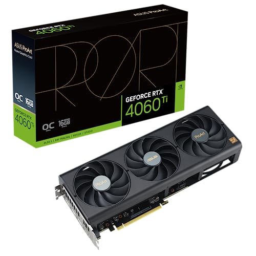 ASUS ProArt GeForce RTX™ 4060 Ti 16GB OC Edition GDDR6 Graphics Card (PCIe 4.0, 16GB GDDR6, DLSS 3, HDMI 2.1a, DisplayPort 1.4a) - ProArt - RTX4060TI|OC|16G