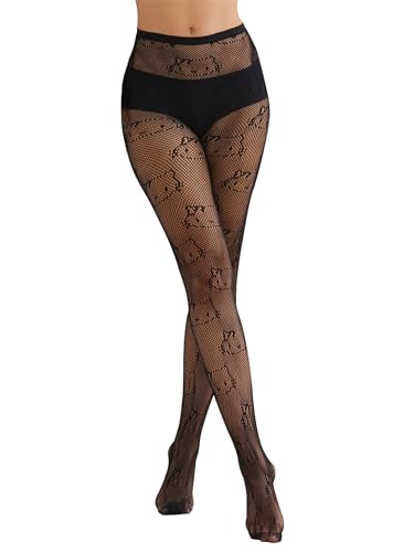 SOUTHRO Women's Patterned Tights Stockings Pantyhose for Halloween Cosplay Party - One Size - B3-cat Tights