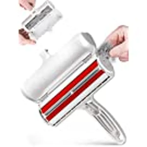 ChomChom Pet Hair Remover - Reusable Cat and Dog Hair Remover for Furniture, Couch, Carpet, Car Seats or Bedding - Portable, Multi-Surface Lint Roller and Fur Removal Tool