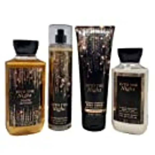 Bath and Body Works INTO THE NIGHT - Deluxe Gift Set Body Lotion - Body Cream - Fragrance Mist and Shower Gel - Full Size