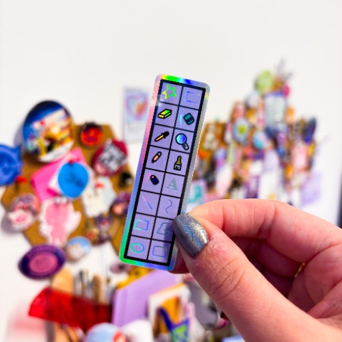 Paint Tool Holographic Sticker