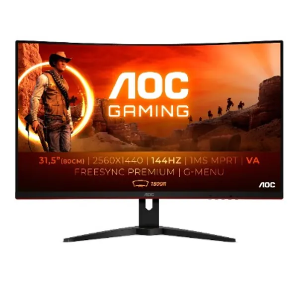 AOC Gaming CQ32G1 - 32 Zoll QHD Curved Monitor, 144 Hz, 1ms, FreeSync Premium (2560x1440, HDMI, DisplayPort) schwarz