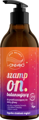 OnlyBio Hair Balance Balancing Shampoo Oily Scalp Soothing No SLS SLES  400ml
