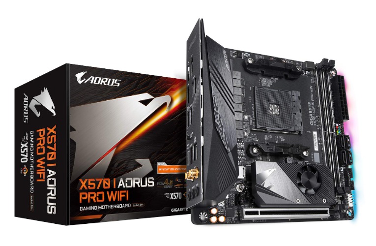 GIGABYTE X570 I AORUS Pro Wi-Fi (AMD Ryzen 3000/X570/Mini-Itx/PCIe4.0/DDR4/USB 3.1/Realtek ALC1220-Vb/DisplayPort 1.4/2xHDMI 2.0B/RGB Fusion 2.0/Gaming Motherboard) - X570 I AORUS PRO WIFI Bundle X570