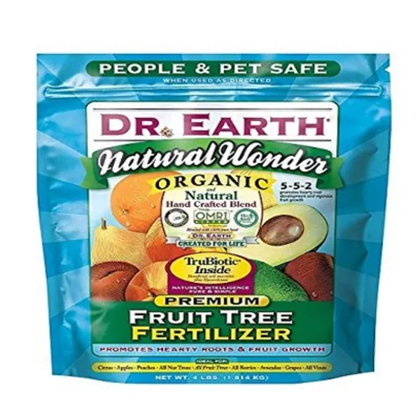 Dr. Earth 708P Organic 9 Fruit Tree Fertilizer In Poly Bag, 4-Pound