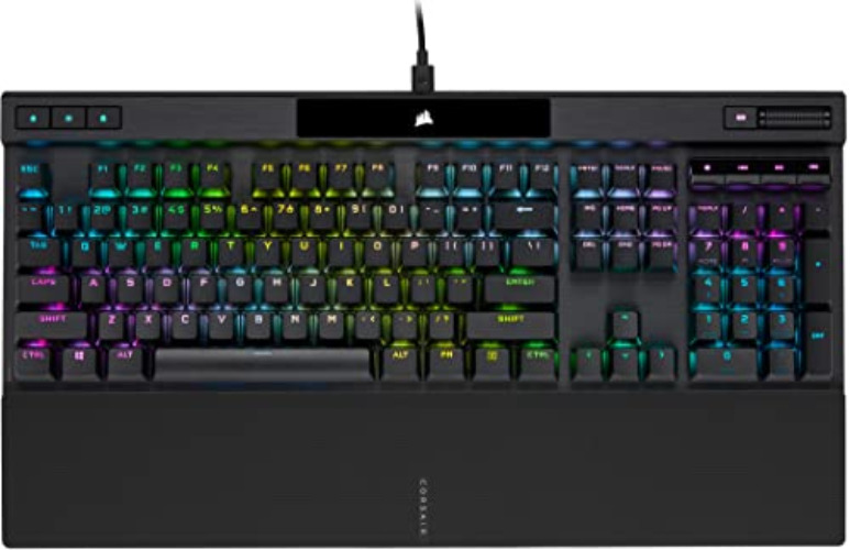Corsair K70 RGB PRO Wired Mechanical Gaming Keyboard (Cherry MX RGB Red Switches: Linear and Fast, 8,000Hz Hyper-Polling, PBT Double-Shot PRO Keycaps, Soft-Touch Palm Rest) QWERTY, NA - Black - K70 RGB PRO - MX RED (Linear) - Black