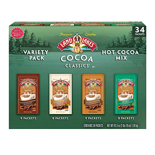 Land O' Lakes - Cocoa Classics, Variety Pack (34 count) - Chocolate Supreme, French Vanilla, Salted Caramel, Mint - 1.23 Ounce (Pack of 34)