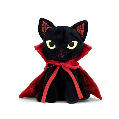 Plushible 8" Halloween Black Cat Stuffed Animal - Cute Vampire Decor Plushie Toy - Viktor - 8 Inch - Black