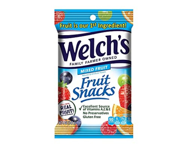 Welch's Fruit Snacks, Mixed Fruit, Gluten Free, 5 oz Bags (Pack of 12) - Mixed Fruit - 5 Ounce (Pack of 12)