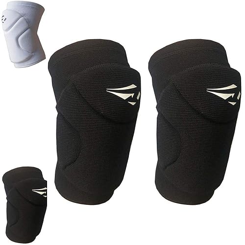 Rawxy Volleyball Knee Pads with High Shock Absorbing Cushion,Adult Junior Youth Men &Women Boy Girls Gift (black, Middle and Large) - black - Middle and Large
