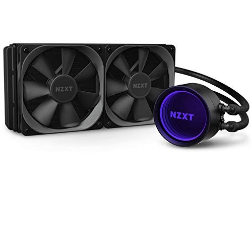 NZXT Kraken X53 240mm - RL-KRX53-01 - AIO RGB CPU Liquid Cooler - Rotating Infinity Mirror Design - Improved Pump - Powered by CAM V4 - RGB Connector - AER P 120mm Radiator Fans (2 Included) - X53 240mm