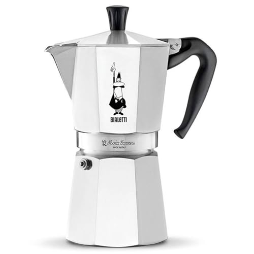 Bialetti Moka Express Aluminium Stovetop Coffee Maker (9 Cup), 420ml, Silver. - 9 Cups