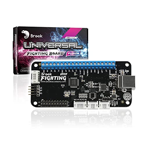 Brook Universal Fighting Board Fusion - Pre-installed header version, For PS5 Fighting Games solution, compatible with Street Fighter 6 and Tekken 8