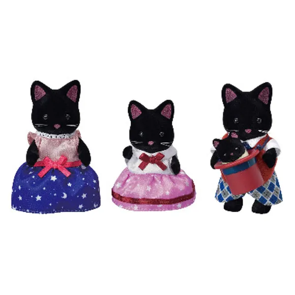 Calico Critters Midnight Cat Family ;w;!!