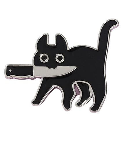 PISIWER Enamel Cat Pin Women Pin Brooches Cat Enamel Pins Funny and Cute Cat Pins for Clothes