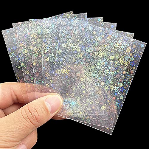 Black Lotus 100pcsLot Little Star Laser Flashing Card Sleeves Trading Cards Shield Magic Card Protector Holographic Foil Protective Cover 65x90mm - 65x90mm
