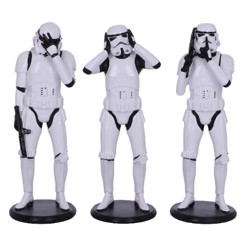 Nemesis Now Original Stormtrooper im Stil der „3 Weisen“, Sciencefiction-Figuren, Weiß, 14cm - 