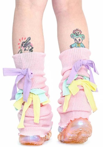 Sugar Ribbon [Pink] Leg Warmers by My Violet 