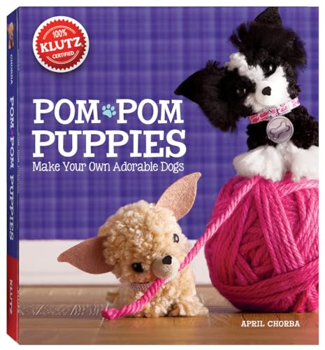 Klutz Pom-Pom Puppies Craft Kit, 8" Length x 1.5" Width x 9" Height, Natural