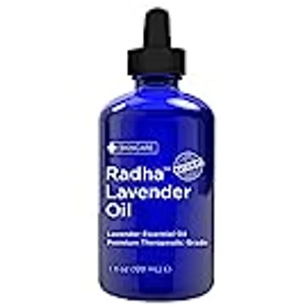 Radha Beauty - Lavender Essential Oil 4oz - Premium Therapeutic Grade, Steam Distilled for Aromatherapy, Relaxation, Laundry, Meditation, Massage