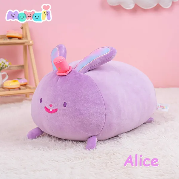 Mewaii™ Fluffffy Family Purple Rabbit and Bunny Stuffed Animal Kawaii Plush Pillow Squish Toy