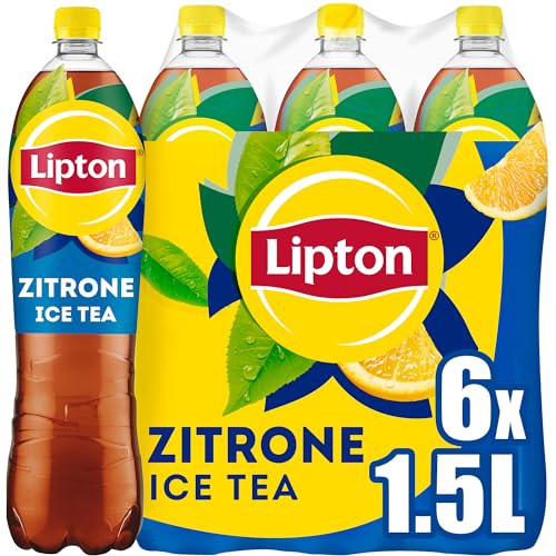 LIPTON ICE TEA Lemon, Eistee mit Geschmack Zitrone EINWEG (6 x 1.5 l) - Alte Version - Alte Version