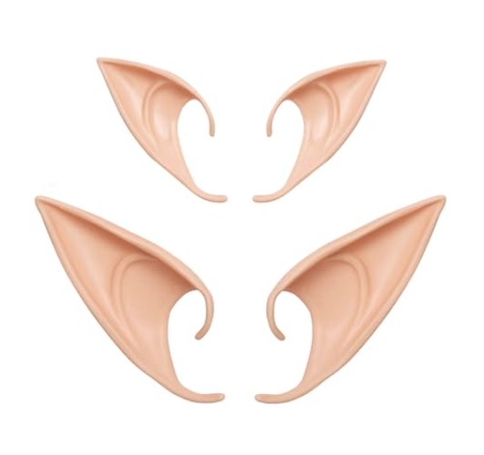 Kbraveo Fairy Pixie Elf Ears,Latex Pointy Ears,Cosplay Ears for Cosplay Halloween Christmas Any Themed Party…… - 2 Pair Elf Ears