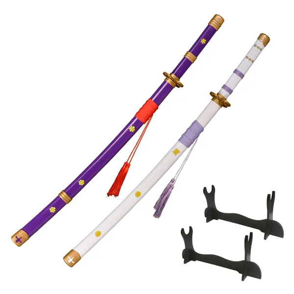 IM-SMELTER 40“ Anime Cosplay Sword, Roronoa Zoro/Trafalgar D Water Law/59.5" Edward Newgate/Kozuki Oden Sword, Yama Enma, Kitetsu, Shusui etc, Single/2/3/4 Pieces Set for Choice