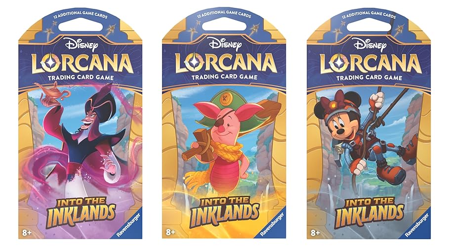 Ravensburger Disney Lorcana Trading Cards Game for Adults and Kids 8 Years Up - Sleeved Booster (1 Individual Pack) - Set 3: Into The Inklands