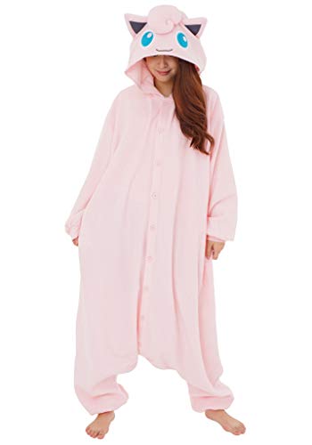SAZAC Jigglypuff Pokemon Kigurumi - Onesie Jumpsuit Halloween Costume - Adult One Size Fits All