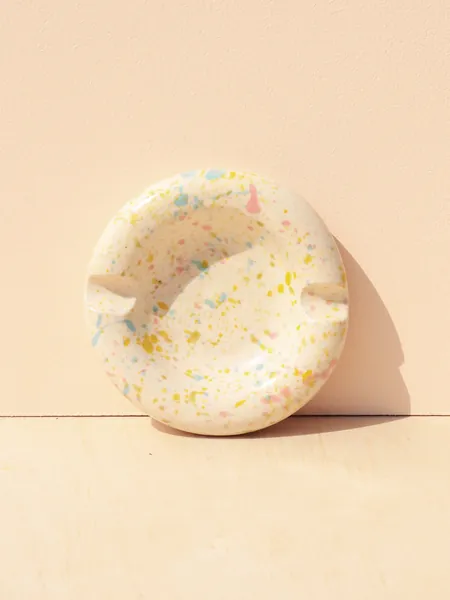 Splash Print Ceramic Ashtray | Colorful Ash Tray | Speckled Ceramic Dish | Incense Holder