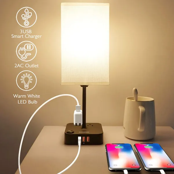 COZOO USB Bedside Table & Desk Lamp