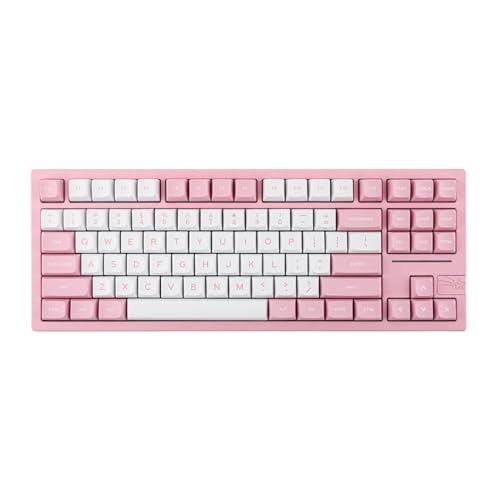 EPOMAKER x Feker Galaxy80 Gaming Keyboard, Aluminum Alloy Wireless Mechanical Keyboard, BT5.0/2.4G/USB-C Gasket-Mounted Keyboard, Hot Swappable, NKRO Creamy Keyboard (Pink, Marble White Switch) - Marble White Switch - Pink