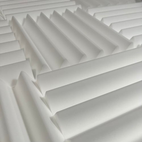 12x12x2.5" White Acoustic Foam - Wedge