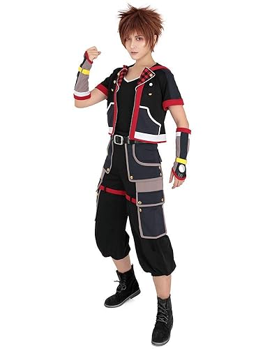 miccostumes Men's Hearts Cosplay Costume Halloween Outfit Jacket Pants Belt - X-Large