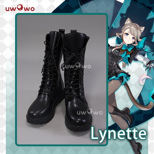 Uwowo Genshin Impact Lynette Lyney Anemo Cat Fontaine Cospaly Shoes Boots - 40