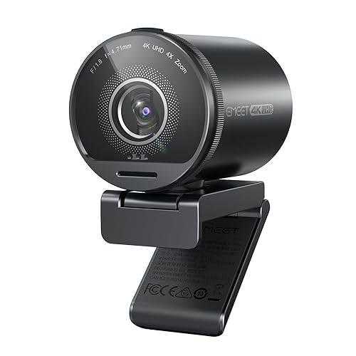 EMEET SmartCam S800-4K Webcam for Streaming, Sony 1/2'' Sensor, Supports HDR, PDAF&TOF Dual-autofocus, 1080P@60fps, 2 Noise-Cancelling Mics, 40°-73° FOV, Perfect for Live Streaming&Online Meetings - S800 4K 1/2" Sony Sensor Dual Autofocus