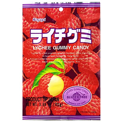 Kasugai Gummy Candy, Lychee, 3.59 Ounce - Lychee - 3.59 Ounce