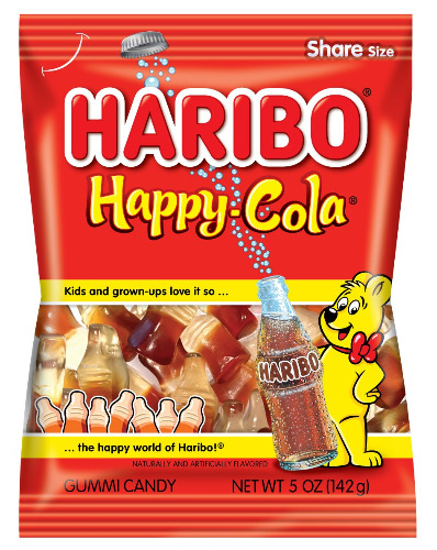 Haribo Gummi Candy, Happy-Cola, 5 oz. Bag (Pack of 12) - Happy Cola