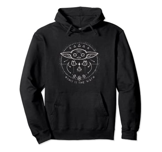Star Wars The Mandalorian Grogu This is The Way Geometric Pullover Hoodie - Adult Unisex - Royal Blue - XX-Large